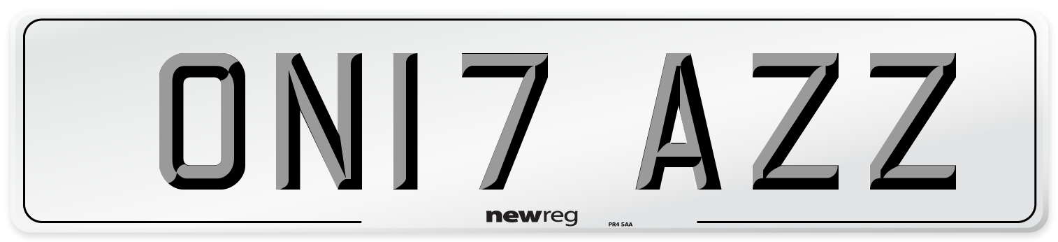 ON17 AZZ Number Plate from New Reg
